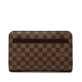ルイ ヴィトン ダミエ サンルイ セカンドバッグ クラッチバッグ N51993 ブラウン PVC レザー メンズ LOUIS VUITTON 【中古】