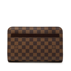 ルイ ヴィトン ダミエ サンルイ セカンドバッグ クラッチバッグ N51993 ブラウン PVC レザー メンズ LOUIS VUITTON 【中古】