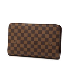 ルイ ヴィトン ダミエ サンルイ セカンドバッグ クラッチバッグ N51993 ブラウン PVC レザー メンズ LOUIS VUITTON 【中古】