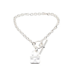 エルメス アミュレット コンスタンス チェーン ブレスレット SV925 シルバー レディース HERMES 中古