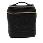 シャネル ココマーク バニティバッグ ブラック キャビアスキン レディース CHANEL 【中古】