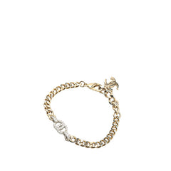 シャネル ココマーク ラインストーン チェーン ブレスレット シルバー メタル レディース CHANEL 【中古】