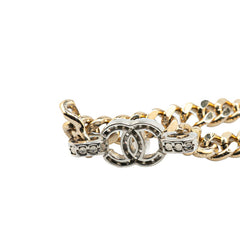 シャネル ココマーク ラインストーン チェーン ブレスレット シルバー メタル レディース CHANEL 【中古】