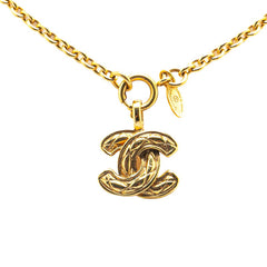 シャネル ココマーク マトラッセ ネックレス ゴールド メッキ レディース CHANEL 【中古】