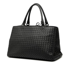 ボッテガヴェネタ イントレチャート トートバッグ ハンドバッグ ブラック レザー レディース BOTTEGAVENETA 【中古】