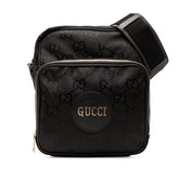 グッチ GGナイロン オフザグリット ショルダーバッグ クロスボディバッグ 625858 ブラック ナイロン レザー レディース GUCCI 【中古】