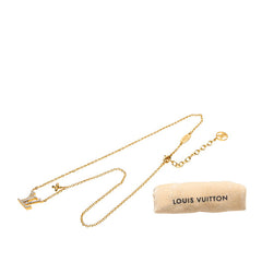 ルイ ヴィトン LV アイコニック チェーン ペンダントネックレス M00596 ゴールド メッキ ラインストーン レディース LOUIS VUITTON 【中古】