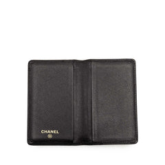 シャネル ココボタン カードケース 名刺入れ ブラック レザー レディース CHANEL 【中古】