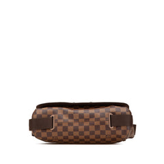 ルイ ヴィトン ダミエ ブルックリンMM 斜め掛け ショルダーバッグ N51211 ブラウン PVC レザー レディース LOUIS VUITTON 【中古】