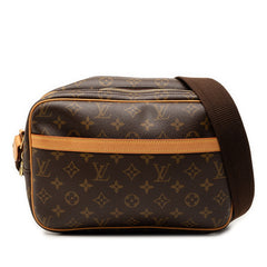 ルイ ヴィトン モノグラム リポーターPM 斜め掛け ショルダーバッグ M45254 ブラウン PVC レザー レディース LOUIS VUITTON 【中古】