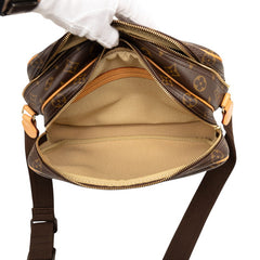 ルイ ヴィトン モノグラム リポーターPM 斜め掛け ショルダーバッグ M45254 ブラウン PVC レザー レディース LOUIS VUITTON 【中古】