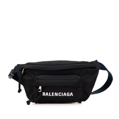 バレンシアガ ウィール S ベルトバッグ ボディバッグ 569978 ブラック ネイビー ナイロン メンズ BALENCIAGA 【中古】