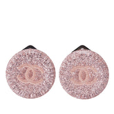 シャネル ココマーク ラメ ラウンド イヤリング ピンク シルバー メタル プラスチック レディース CHANEL 【中古】