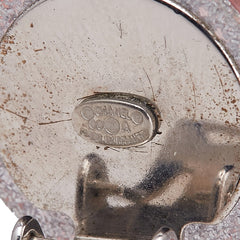 シャネル ココマーク ラメ ラウンド イヤリング ピンク シルバー メタル プラスチック レディース CHANEL 【中古】