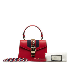 グッチ シルヴィ ハンドバッグ ショルダーバッグ 2WAY 470270 レッド レザー レディース GUCCI 中古