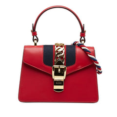 グッチ シルヴィ ハンドバッグ ショルダーバッグ 2WAY 470270 レッド レザー レディース GUCCI 中古