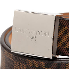 ルイ ヴィトン ダミエ サンチュールキャレ ベルト サイズ:85/34 M6802 ブラウン PVC レザー メンズ LOUIS VUITTON 【中古】