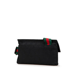 グッチ GGキャンバス ウエストバッグ ボディバッグ 180691 ブラック キャンバス レザー レディース GUCCI 【中古】
