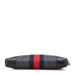 グッチ GGスプリーム シェリーライン 斜め掛け ショルダーバッグ 474139 ブラック PVC レザー レディース GUCCI 【中古】
