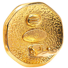 シャネル ヴィンテージ ココマーク オクタゴン イヤリング ゴールド メッキ レディース CHANEL 【中古】