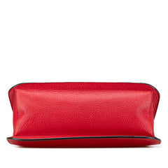 グッチ バンブー フリンジ タッセル 斜め掛け ショルダーバッグ 370826 レッド レザー レディース GUCCI 【中古】