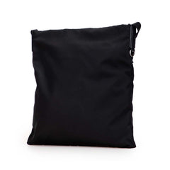 プラダ 三角ロゴプレート ショルダーバッグ 2VH055 ブラック ナイロン レザー レディース PRADA 【中古】