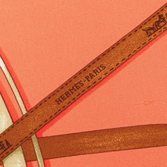 エルメス カレ90 Figure Artistique フィギュア アーティスティック スカーフ オレンジ シルク レディース HERMES 【中古】