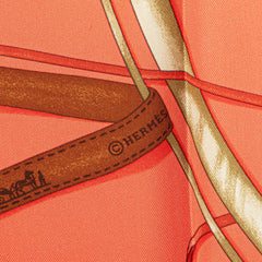 エルメス カレ90 Figure Artistique フィギュア アーティスティック スカーフ オレンジ シルク レディース HERMES 【中古】