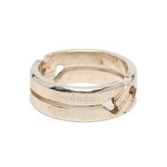 グッチ ノット インフィニティ リング 指輪 #14 シルバー SV925 シルバー レディース GUCCI 中古