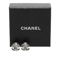 シャネル ココマーク ピアス シルバー ブラック メタル ラインストーン レディース CHANEL 【中古】