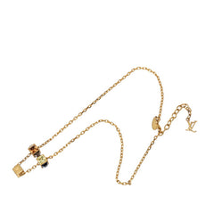 ルイ ヴィトン コリエ ギャンブル チェーン ペンダント ネックレス M66999 ゴールド メッキ ラインストーン レディース LOUIS VUITTON 中古