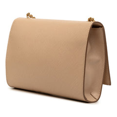 サルヴァトーレフェラガモ ヴァラ チェーン ショルダーバッグ AU22 B558 ベージュ レザー レディース Salvatore Ferragamo 【中古】