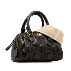 グッチ GGマトラッセ キルティングミディアム ハンドバッグ ショルダーバッグ 2WAY 702251 ブラック レザー レディース GUCCI 中古