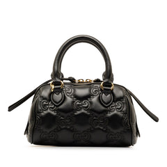 グッチ GGマトラッセ キルティングミディアム ハンドバッグ ショルダーバッグ 2WAY 702251 ブラック レザー レディース GUCCI 中古