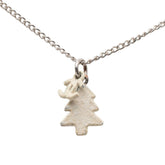 シャネル ココマーク クリスマスツリー モチーフ ネックレス シルバー ホワイト メタル レディース CHANEL 【中古】