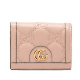 グッチ GGマトラッセ GGロゴ キルティング 二つ折り財布 723786 ピンク レザー レディース GUCCI 中古