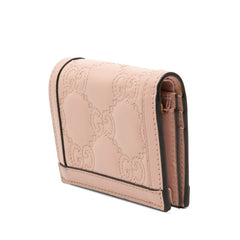 グッチ GGマトラッセ GGロゴ キルティング 二つ折り財布 723786 ピンク レザー レディース GUCCI 【中古】
