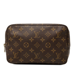 ルイ ヴィトン モノグラム トゥルース トワレット 23 クラッチバッグ ポーチ M47524 ブラウン PVC レザー レディース LOUIS VUITTON 【中古】