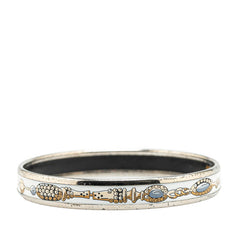 エルメス エマイユ バングル シルバー ホワイト マルチカラー メタル レディース HERMES 【中古】