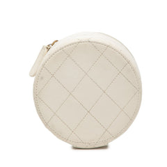 シャネル ココマーク スモール バニティバッグ チェーンショルダーバッグ AP2193 オフホワイト ブラック カーフスキン レディース CHANEL 【中古】