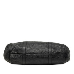 グッチ グッチシマ トートバッグ ハンドバッグ 233609 ブラック レザー レディース GUCCI 中古