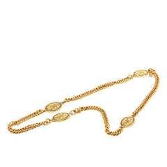 シャネル ココマーク ヴィンテージ 王冠 チェーン ネックレス 28 ゴールド メッキ レディース CHANEL 【中古】