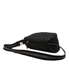 グッチ GGナイロン ウエストバッグ ボディバッグ 449182 ブラック ナイロン レザー レディース GUCCI 中古