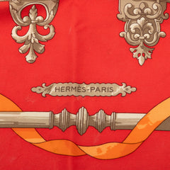 エルメス カレ60 鉄細工 Ferronnerie スカーフ マルチカラー シルク レディース HERMES 【中古】