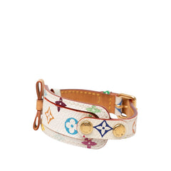 ルイ ヴィトン モノグラム マルチカラー ブラスレ ポルト アドレス ブレスレット M92594 ホワイト PVC レザー レディース LOUIS VUITTON 【中古】