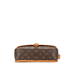 ルイ ヴィトン モノグラム ソローニュ 斜め掛け ショルダーバッグ M42250 ブラウン PVC レザー レディース LOUIS VUITTON 【中古】