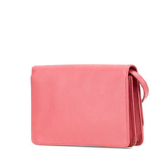 プラダ ショルダーバッグ ウォレットバッグ 1M1361 ピンク レザー レディース PRADA 【中古】