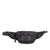 グッチ GGナイロン ウエストバッグ ボディバッグ 767934 グレー ナイロン レザー レディース GUCCI 【中古】