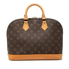 ルイ ヴィトン モノグラム アルマPM 旧型 ハンドバッグ M51130 ブラウン PVC レザー レディース LOUIS VUITTON 【中古】