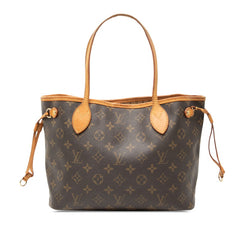 ルイ ヴィトン モノグラム ネヴァーフルPM ハンドバッグ トートバッグ M40155 ブラウン PVC レザー レディース LOUIS VUITTON 【中古】